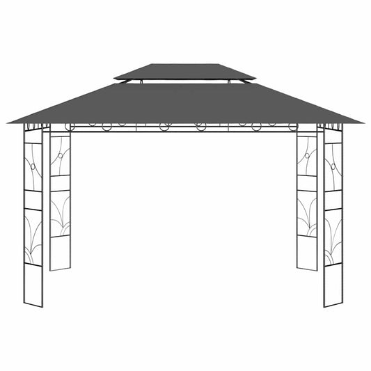 Gazebo | Anthracite | Steel | Large | Portable | Gazebo | Rectangular