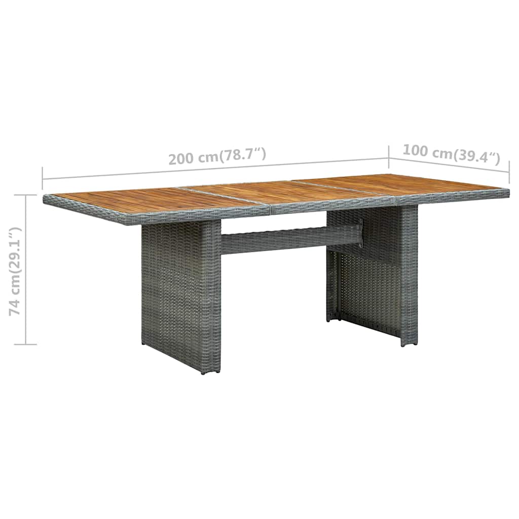 Garden Table | Light grey and brown