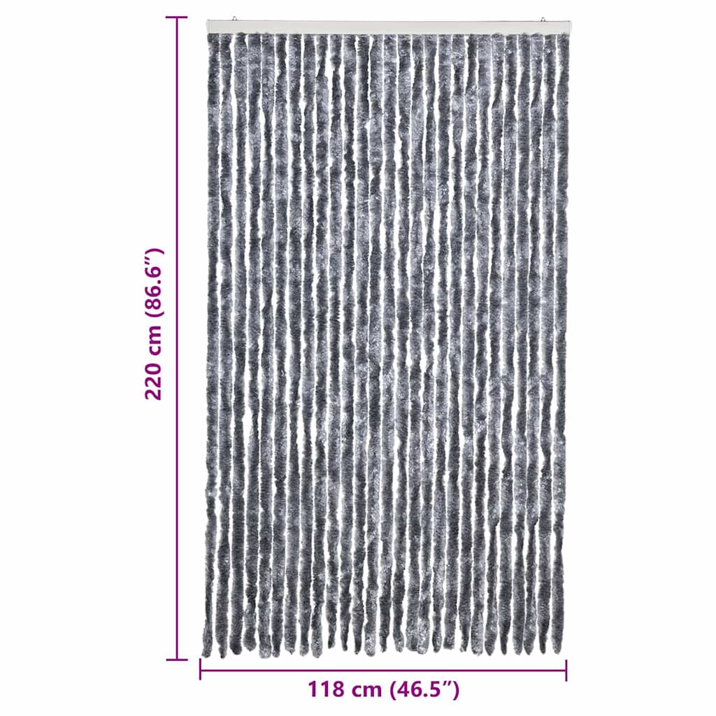 Insect Curtain Silver 118x220 cm Chenille