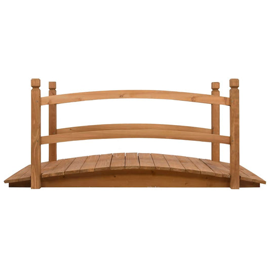 Garden Bridge | Natural Wood | Solid Firwood | Medium | Decorative Inlays