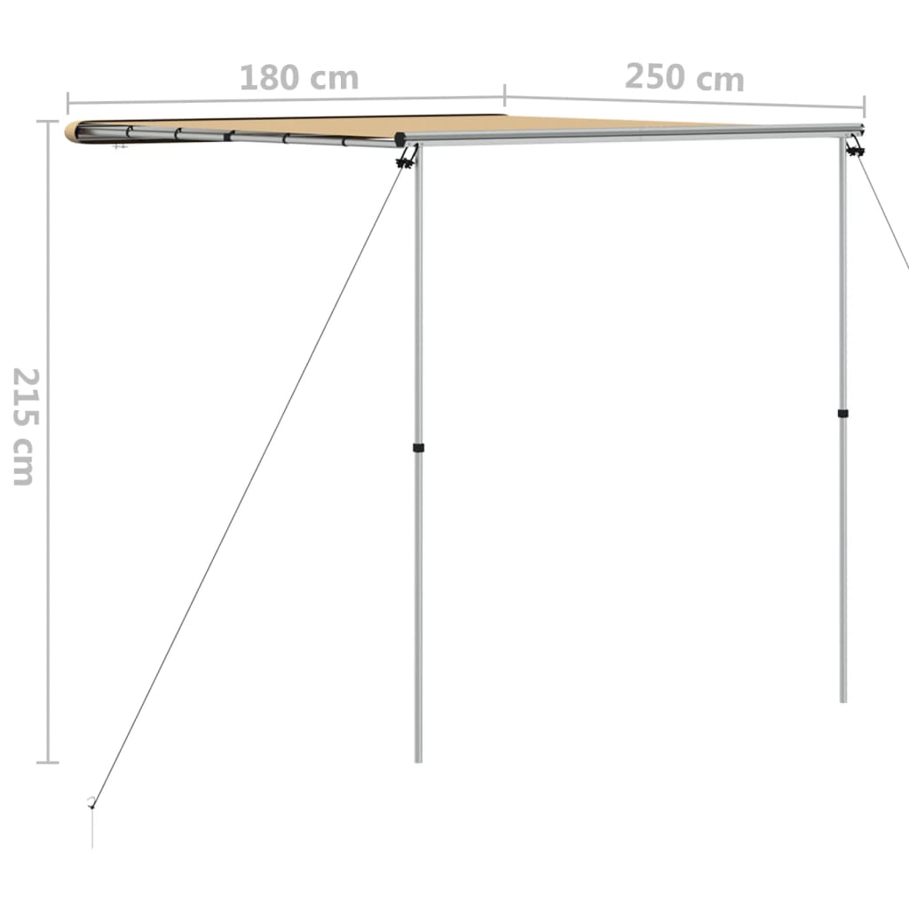 Camper & Caravan Awning 1.8x2.5x2.15 m Beige