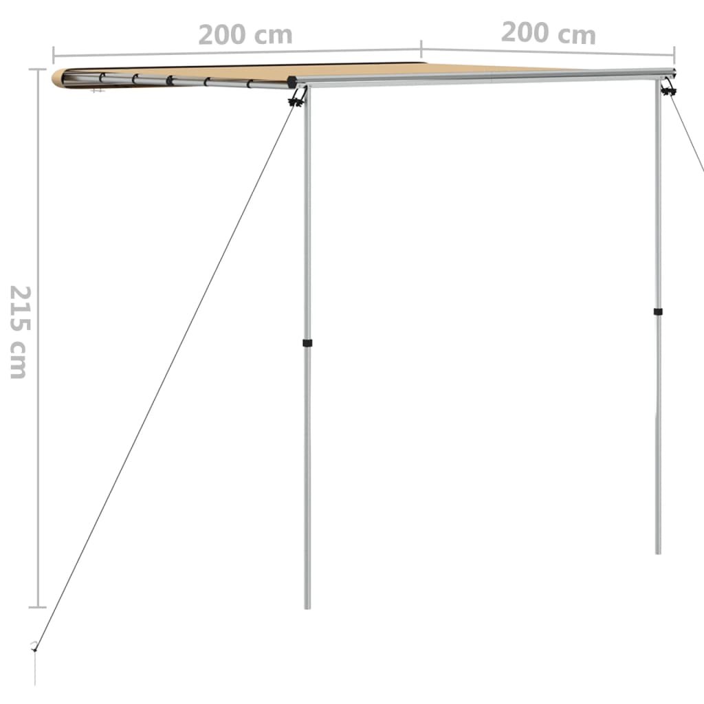 Camper & Caravan Awning 2x2x2.15 m Beige