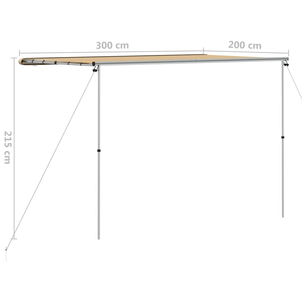 Camper & Caravan Awning 3x2x2.15 m Beige