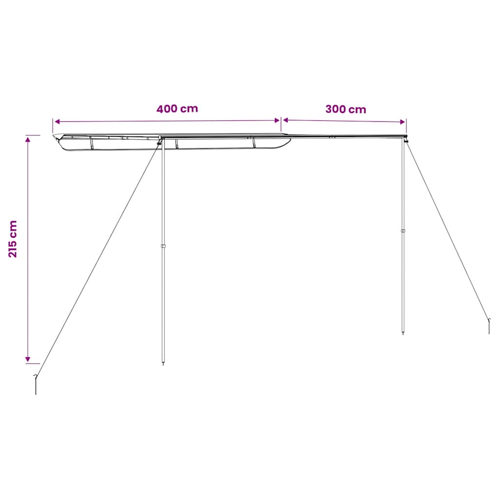 Camper & Caravan Awning 4x3x2.15 m Beige