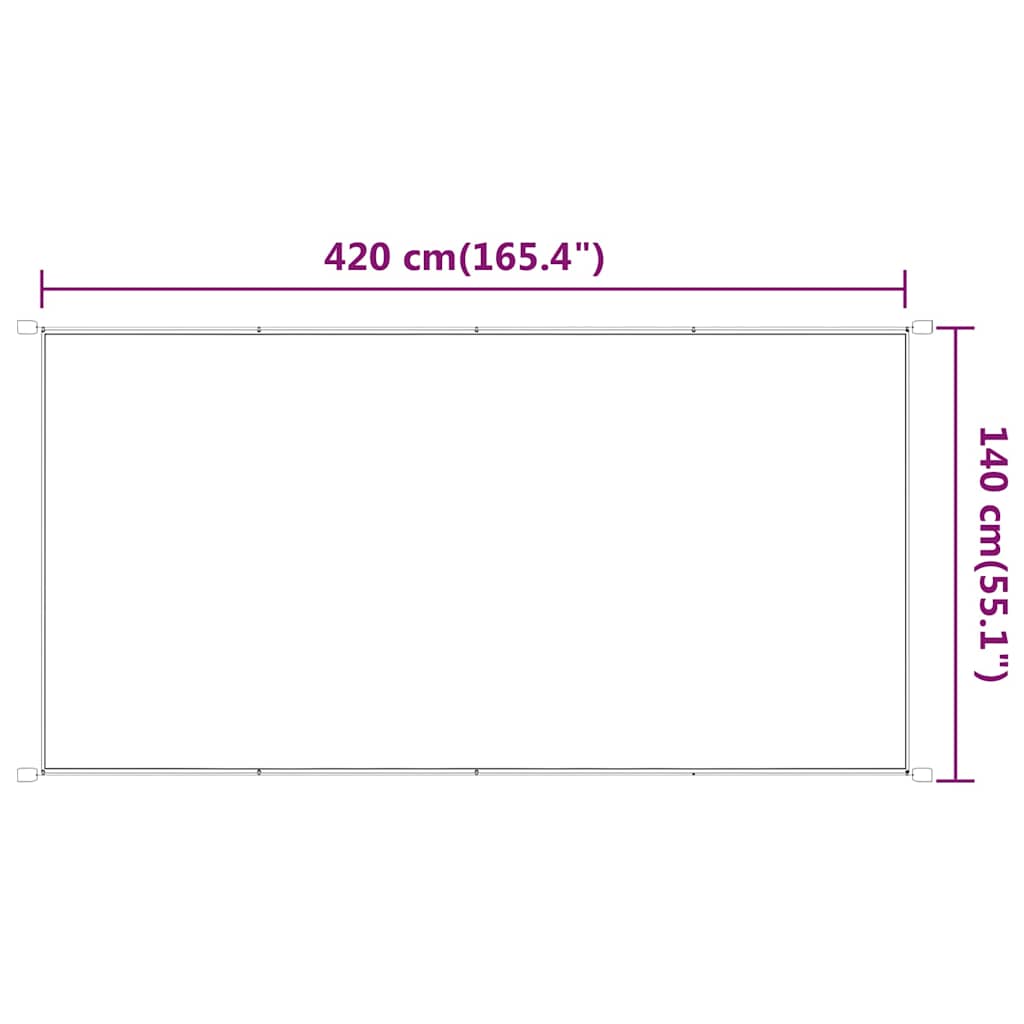 Vertical Awning | Anthracite | Oxford fabric | 140x420 cm