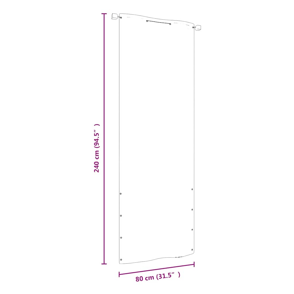 Balcony Screen | Red | Oxford fabric (100% polyester) | 80 x 240 cm