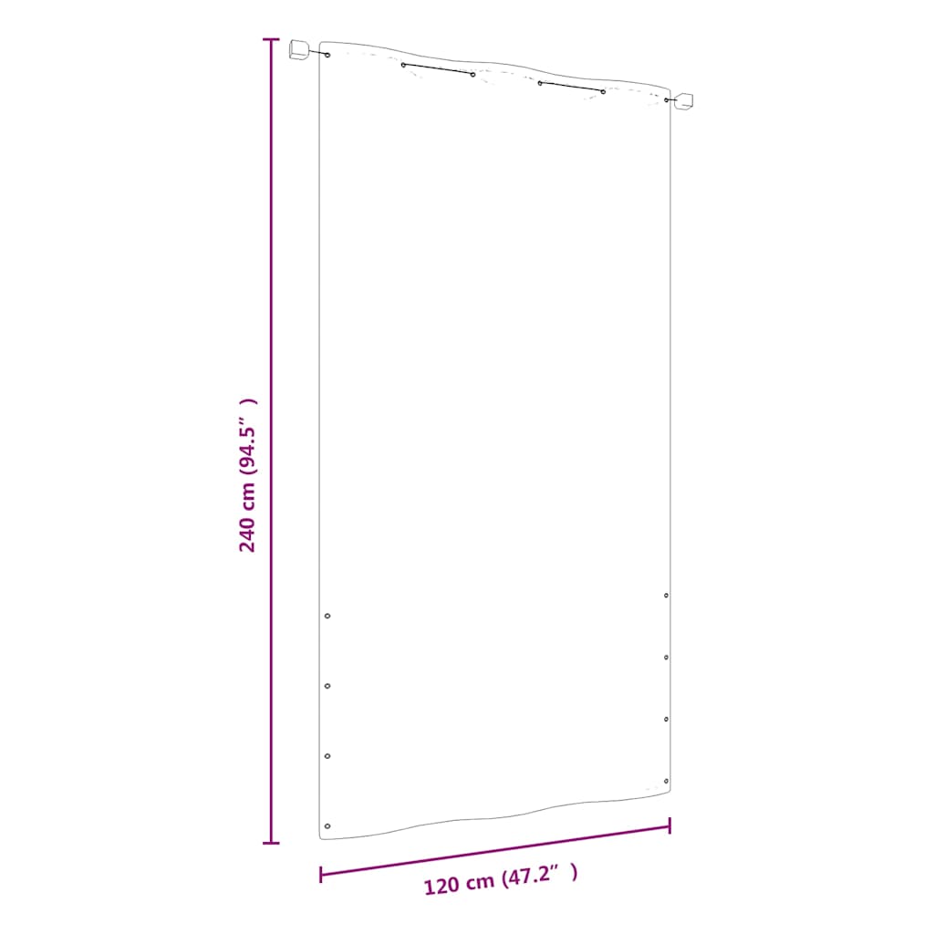Balcony Screen | Red | Oxford fabric (100% polyester) | 120x240 cm