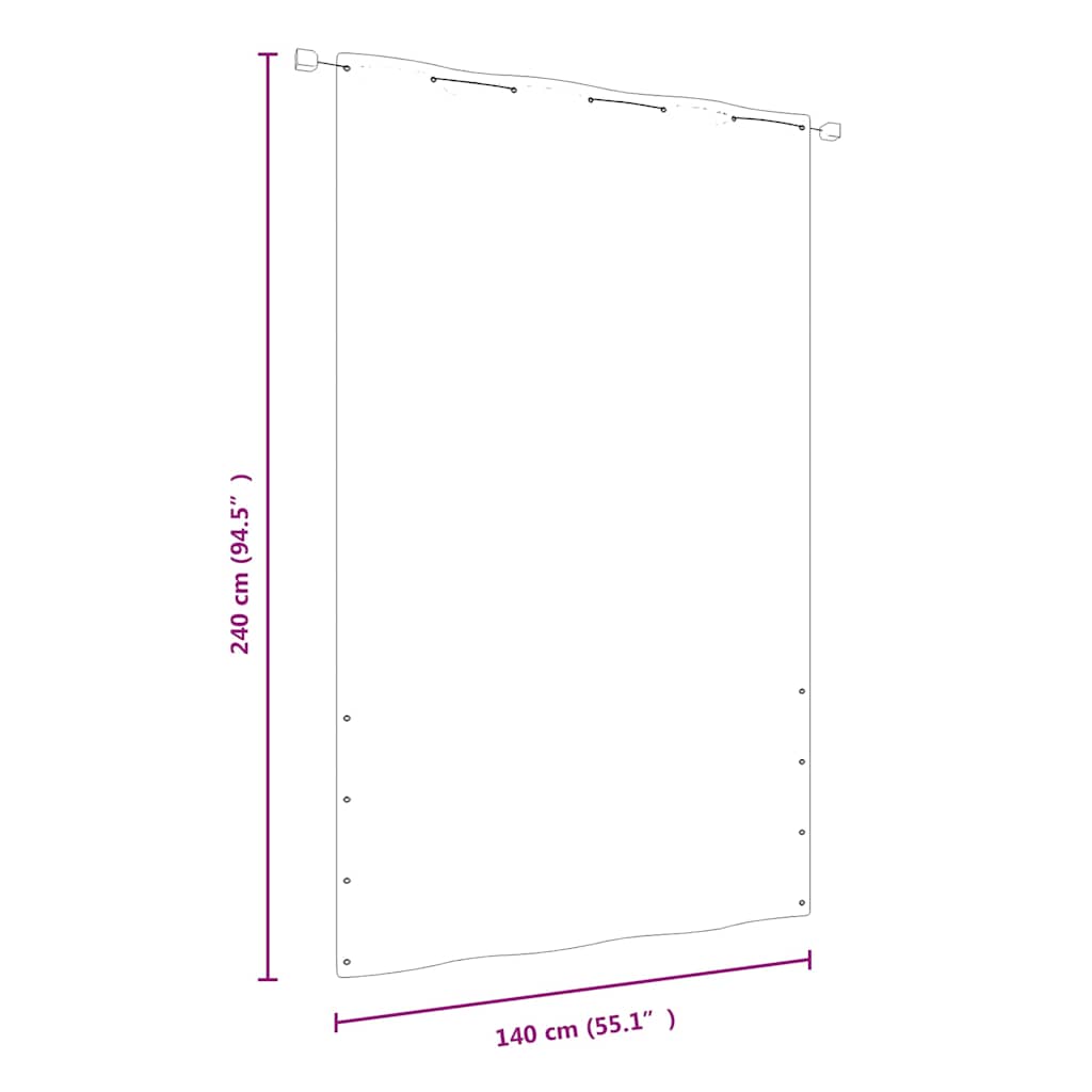 Balcony Screen | Red | Oxford fabric (100% polyester) | 140 x 240 cm