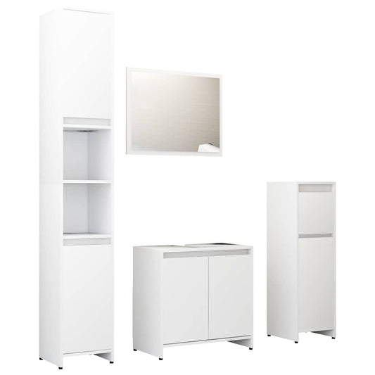 Bathroom Furniture Set | White | Engineered wood | Medium