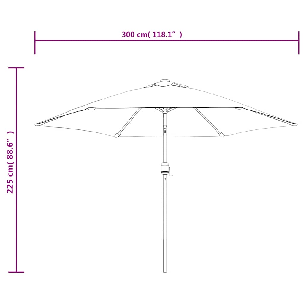 Large Terracotta Garden Parasol | UV protective fabric | Large | Tiltable