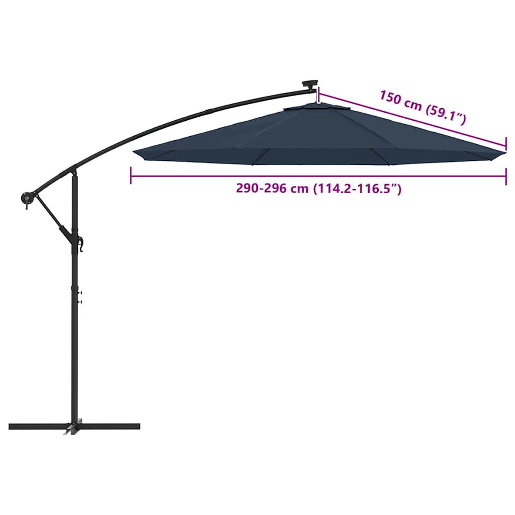 Replacement Fabric for Outdoor Parasol Blue 300 cm