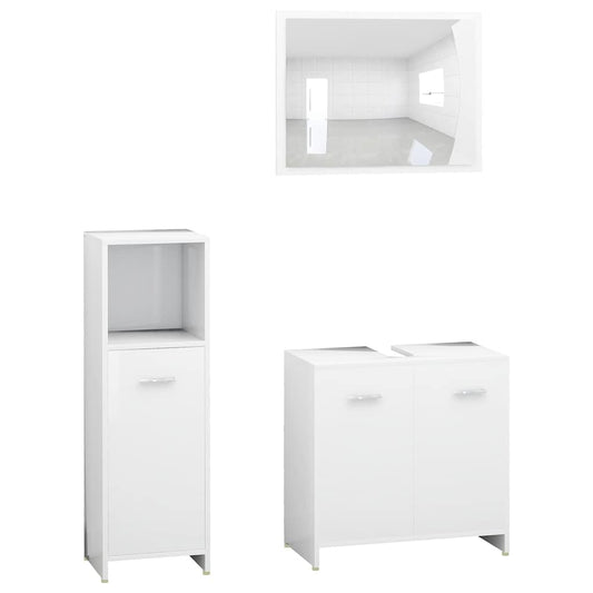 Bathroom Furniture Set | White | Engineered wood | Standard