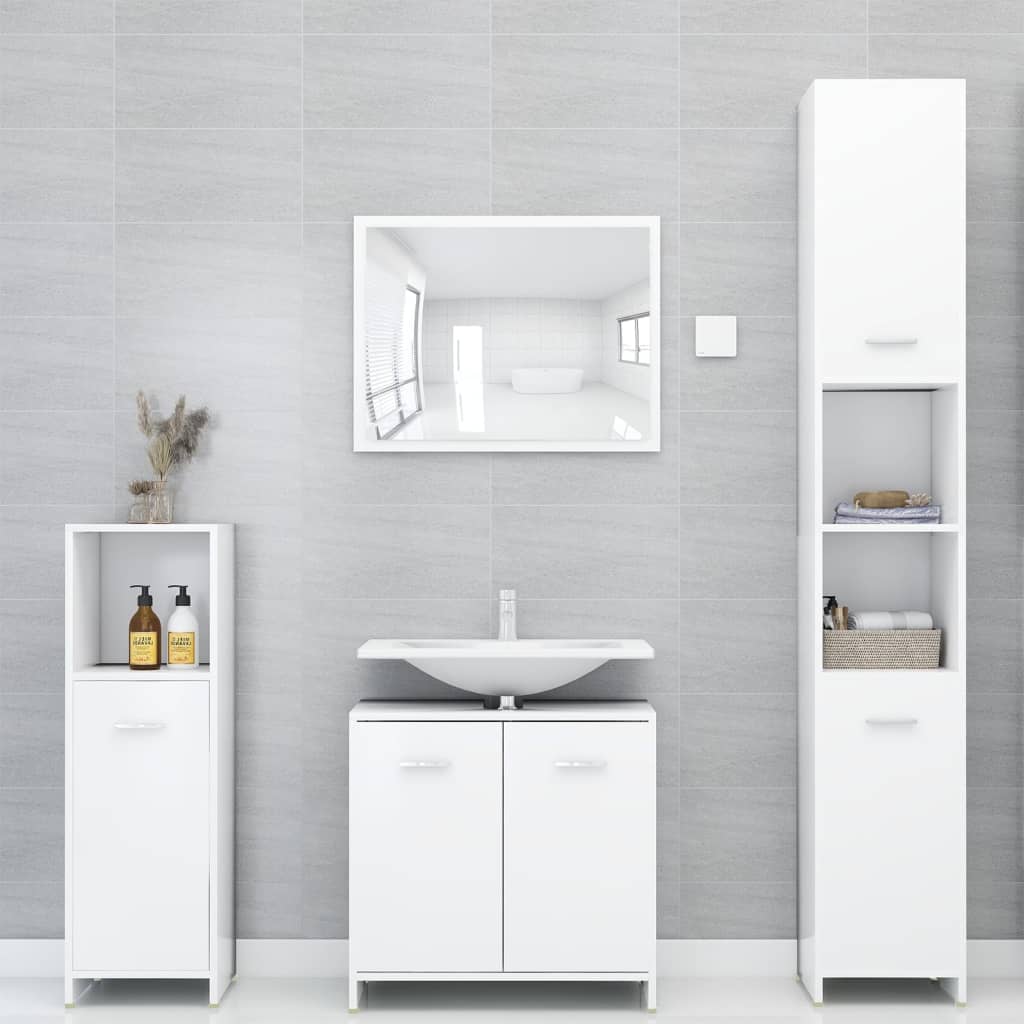 Bathroom Furniture Set | White | Engineered wood | Standard