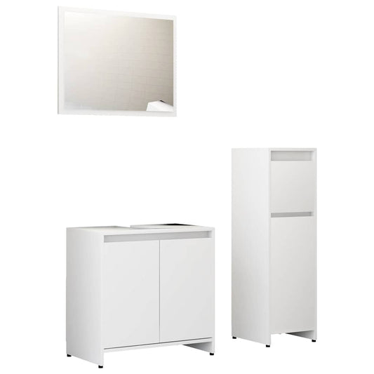 Bathroom Furniture Set | White | Engineered wood | Medium