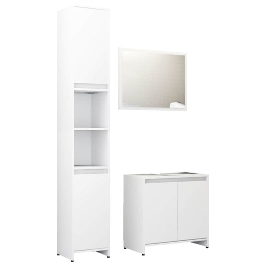 Bathroom Furniture Set | White | Engineered wood | Medium