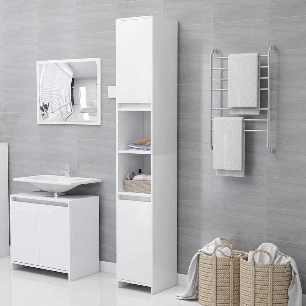Bathroom Furniture Set | White | Engineered wood | Medium