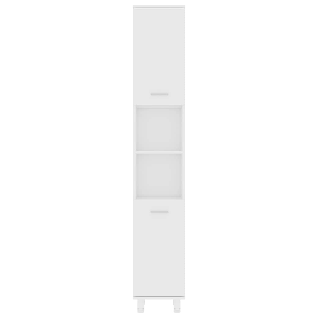 3 Piece Bathroom Furniture Set White Engineered Wood