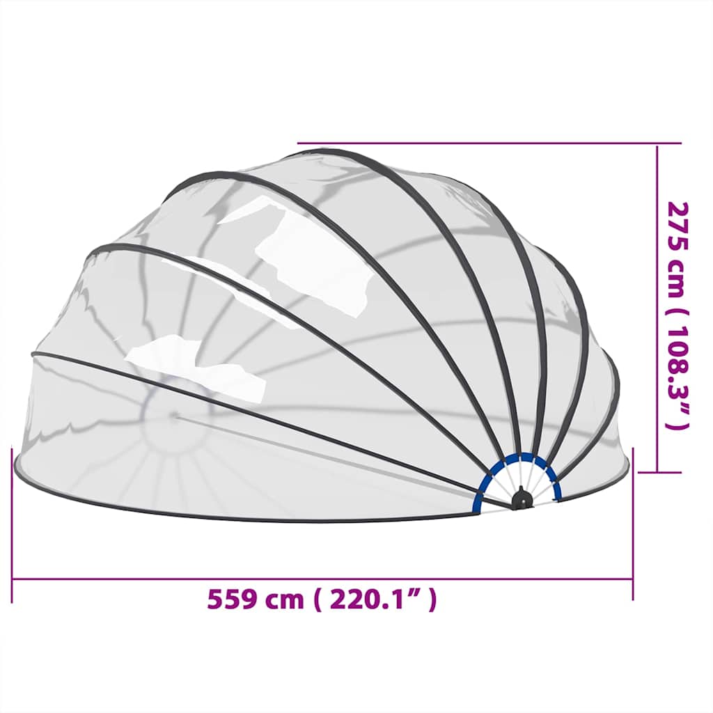Pool Dome | Transparent | PVC, Fibreglass | Large | Collapsible