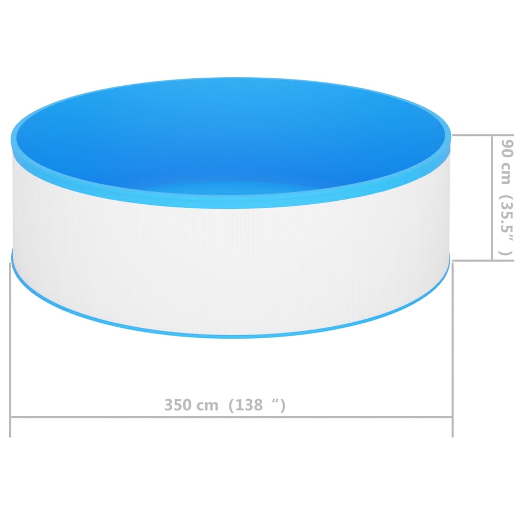 Splasher Pool | White and blue | Steel and PVC | Large | Durable