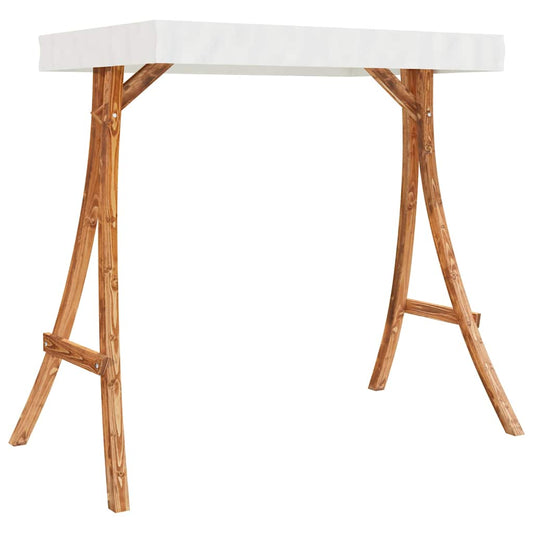 Swing Frame | Teak finish and cream roof | Strong bent wood and polyester