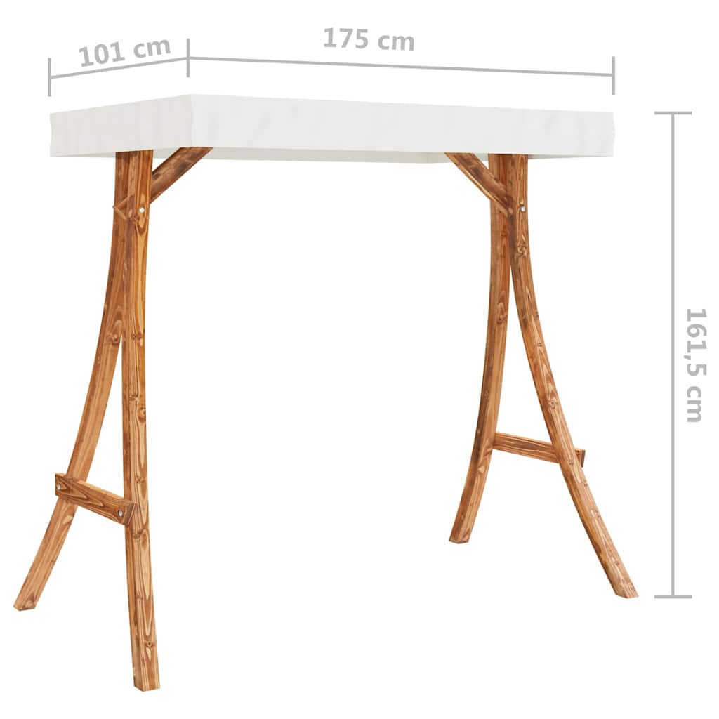 Swing Frame | Teak finish and cream roof | Strong bent wood and polyester