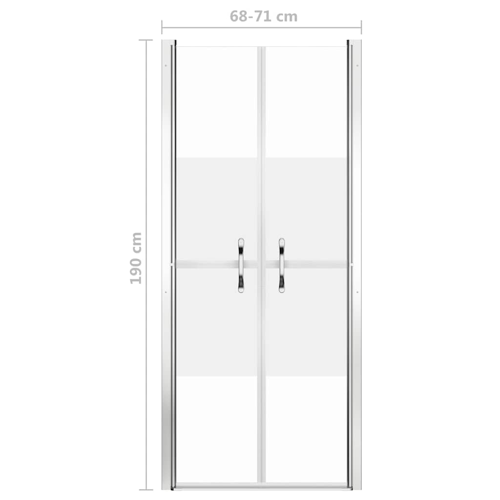 Shower Door Half Frosted ESG 71x190 cm
