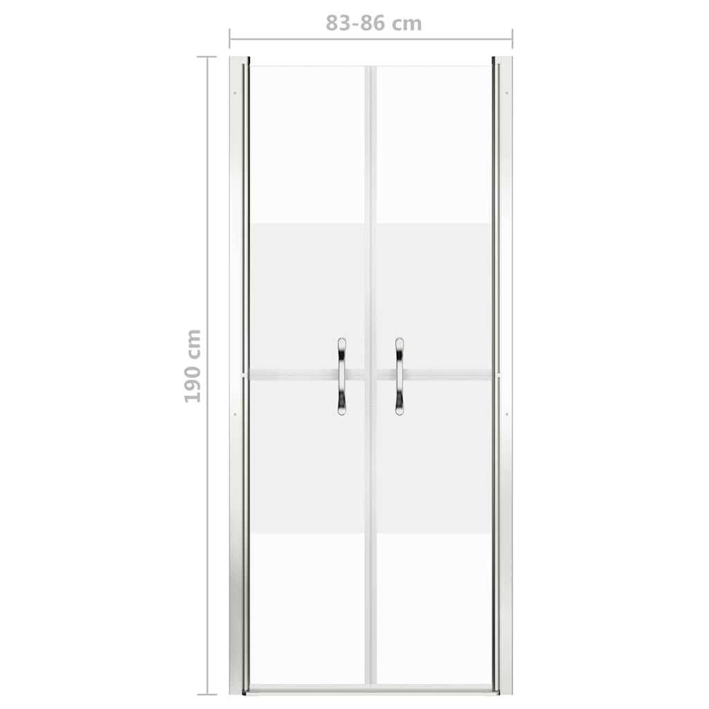 Shower Door Half Frosted ESG 86x190 cm