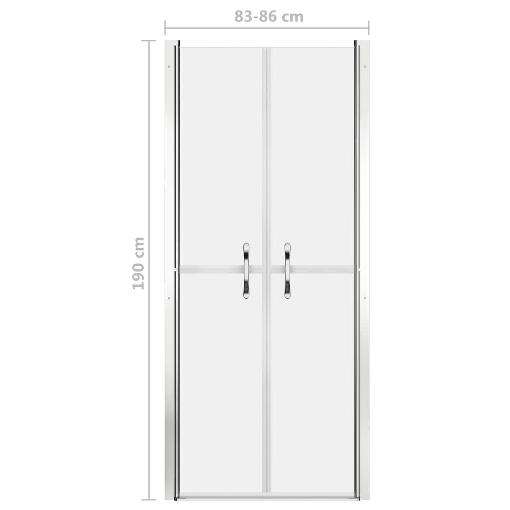 Shower Door Frosted ESG 86x190 cm