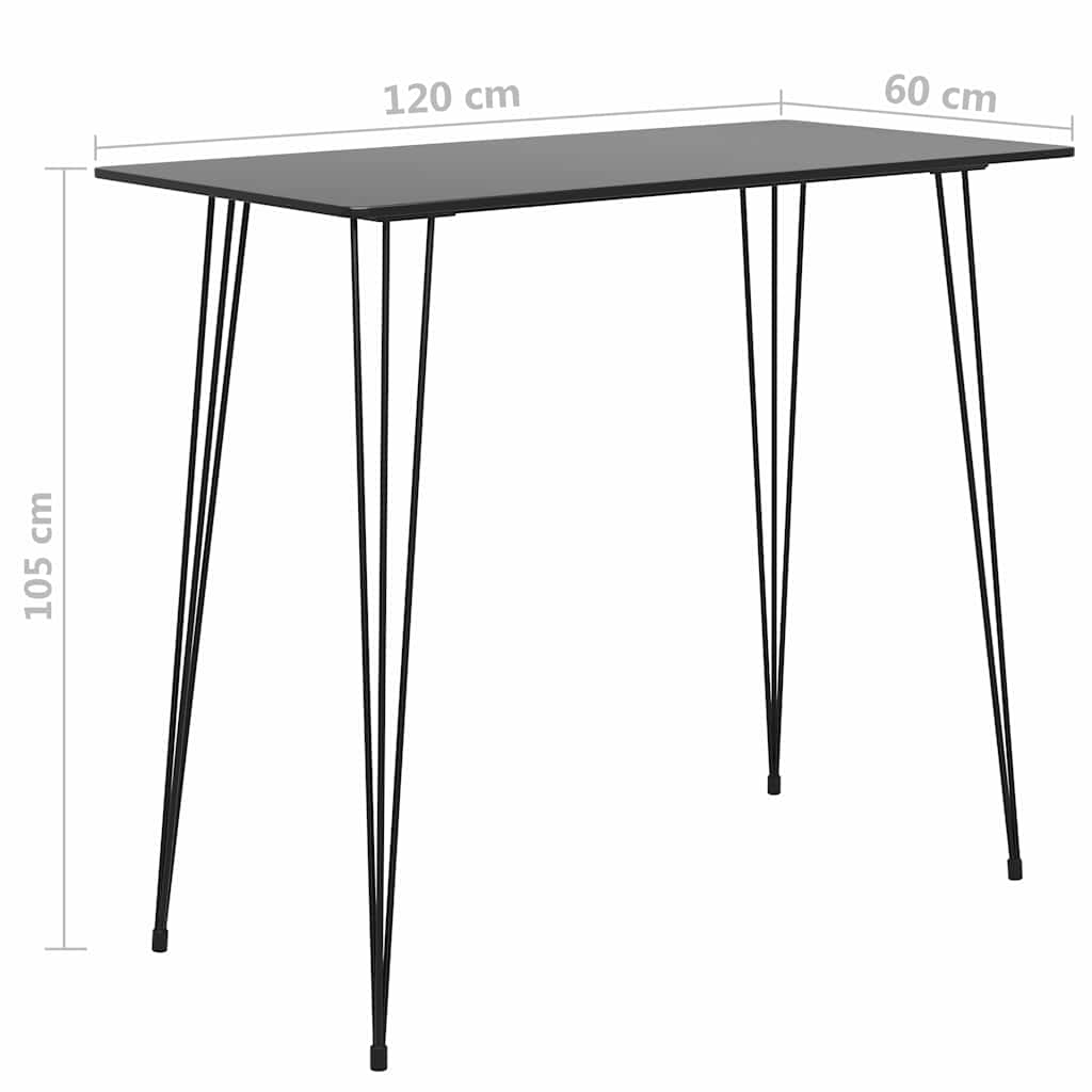 Bar Set | Black | MDF, Metal | Stackable | Bar Set | Rectangular | Modern