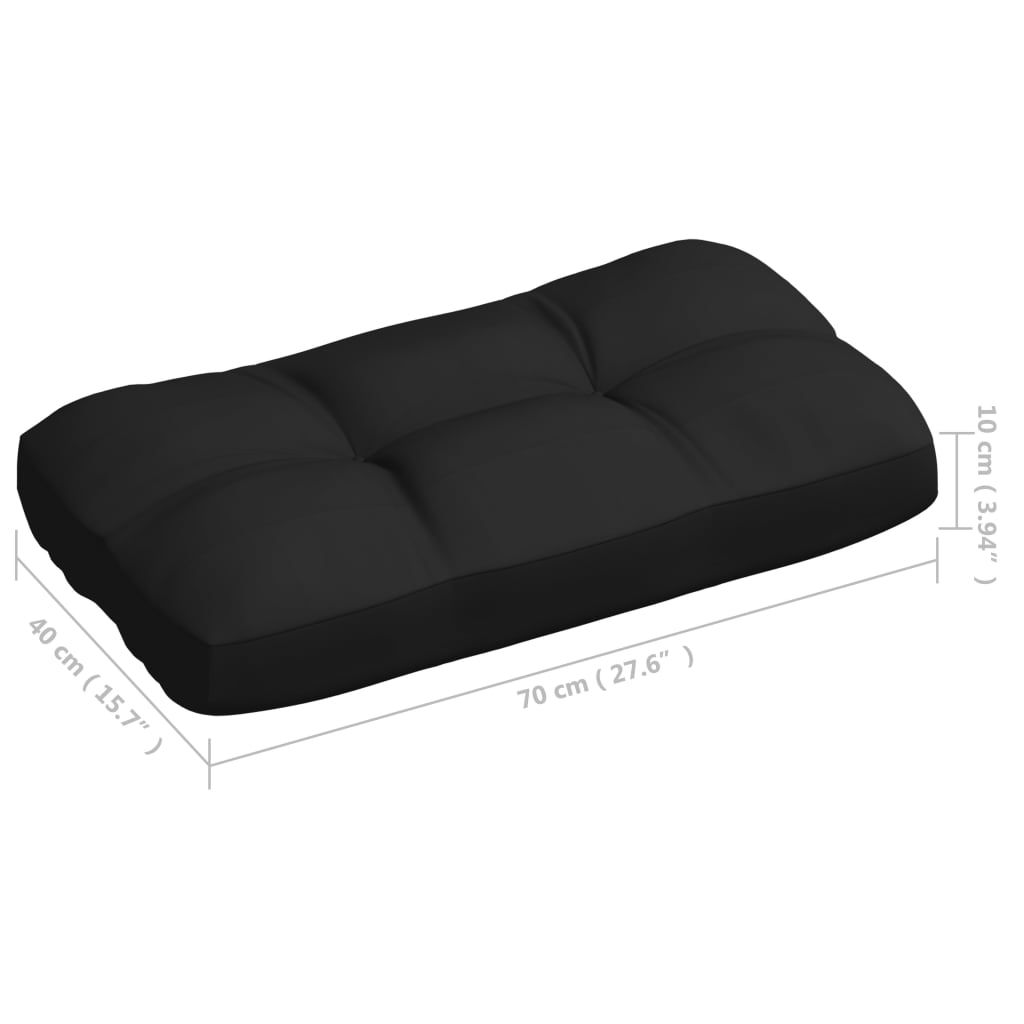 Pallet Sofa Cushions 7 pcs Black