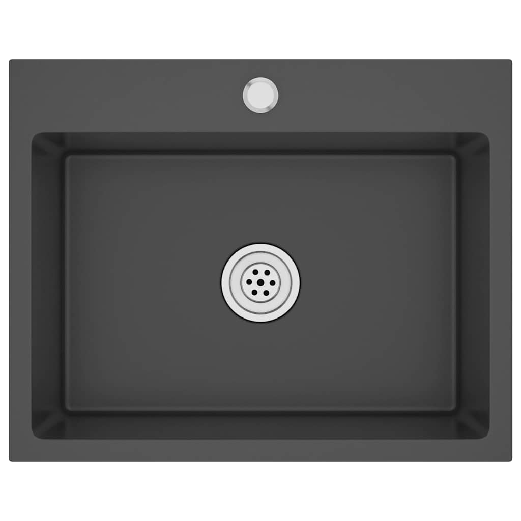Handmade Kitchen Sink Black Stainless Steel