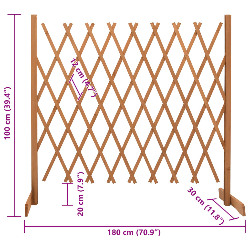 Garden Trellis Fence Orange 70.9"x39.4" Solid Firwood