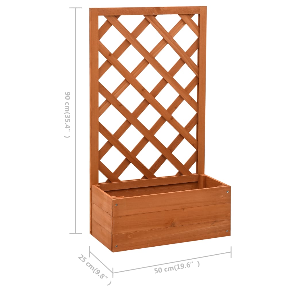Planter | Orange | Solid Firwood | Medium | Durable | Planter
