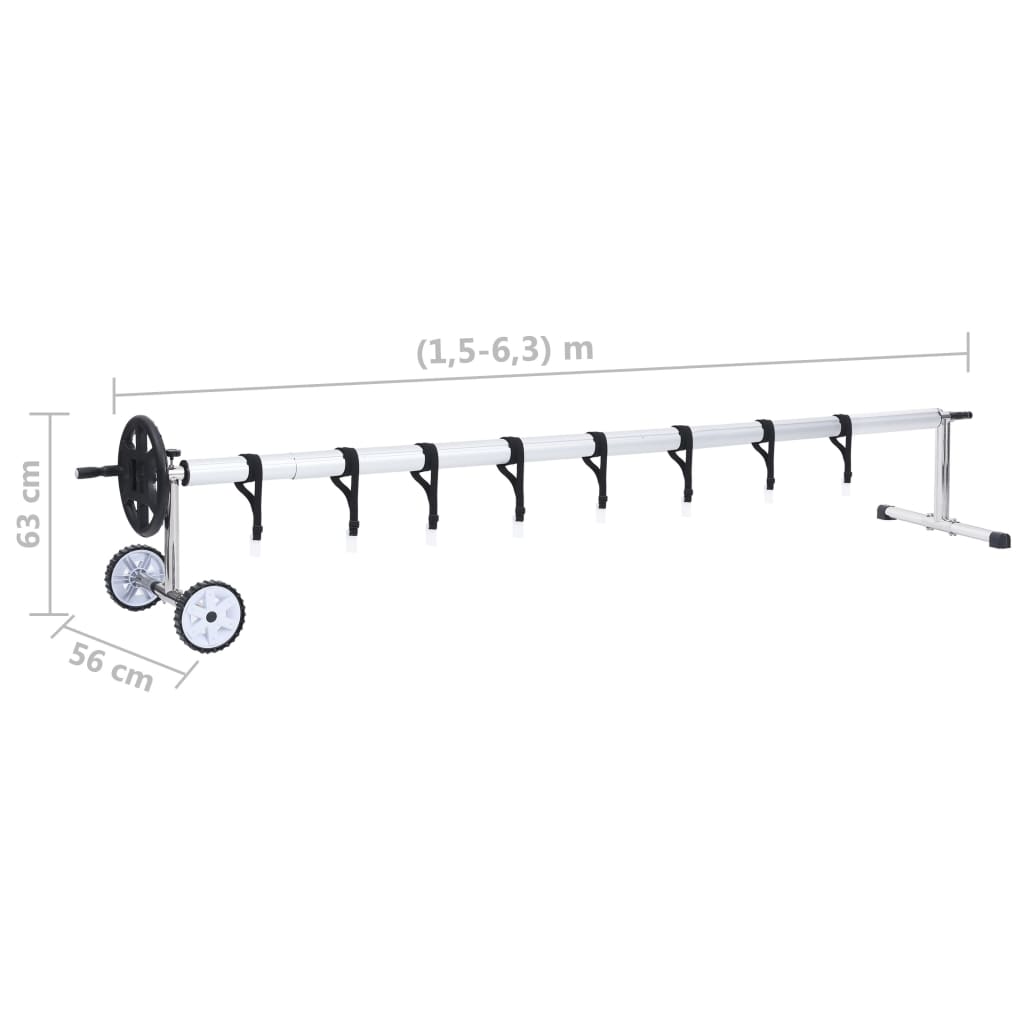 Pool Cover Roller with Stainless Steel Base