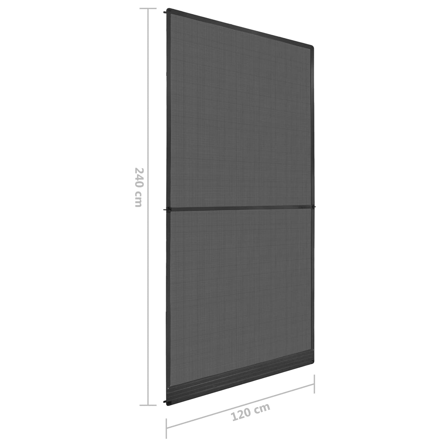 Hinged Insect Screen Manual Anthracite and Black 120 x 240 cm