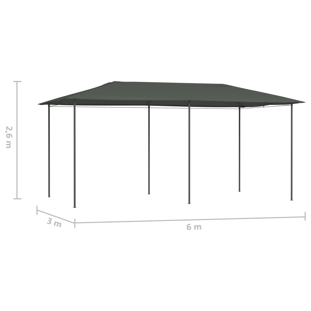 Gazebo | Anthracite | Fabric | Large | Seats Many | Gazebo | Rectangular