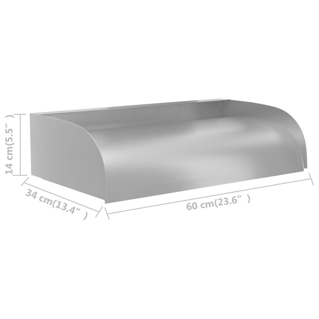 vidaXL Waterfall Silver Stainless Steel 304 Medium Decorative Inlays