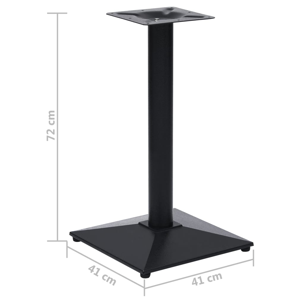 Bistro Table Leg Black 41x41x72 cm Cast Iron