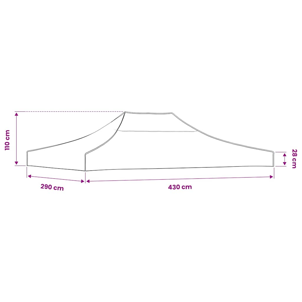 Party Tent Roof | Beige | 600D oxford fabric with PVC coating | Large