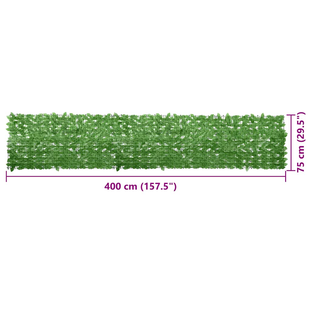 Balcony screens 157.48 x 29.53 in Polyethylene and Fabric