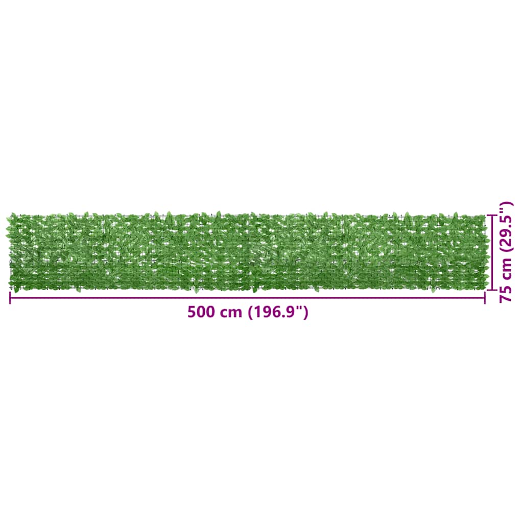 Balcony screens 196.85 x 29.53 in Polyethylene and Fabric