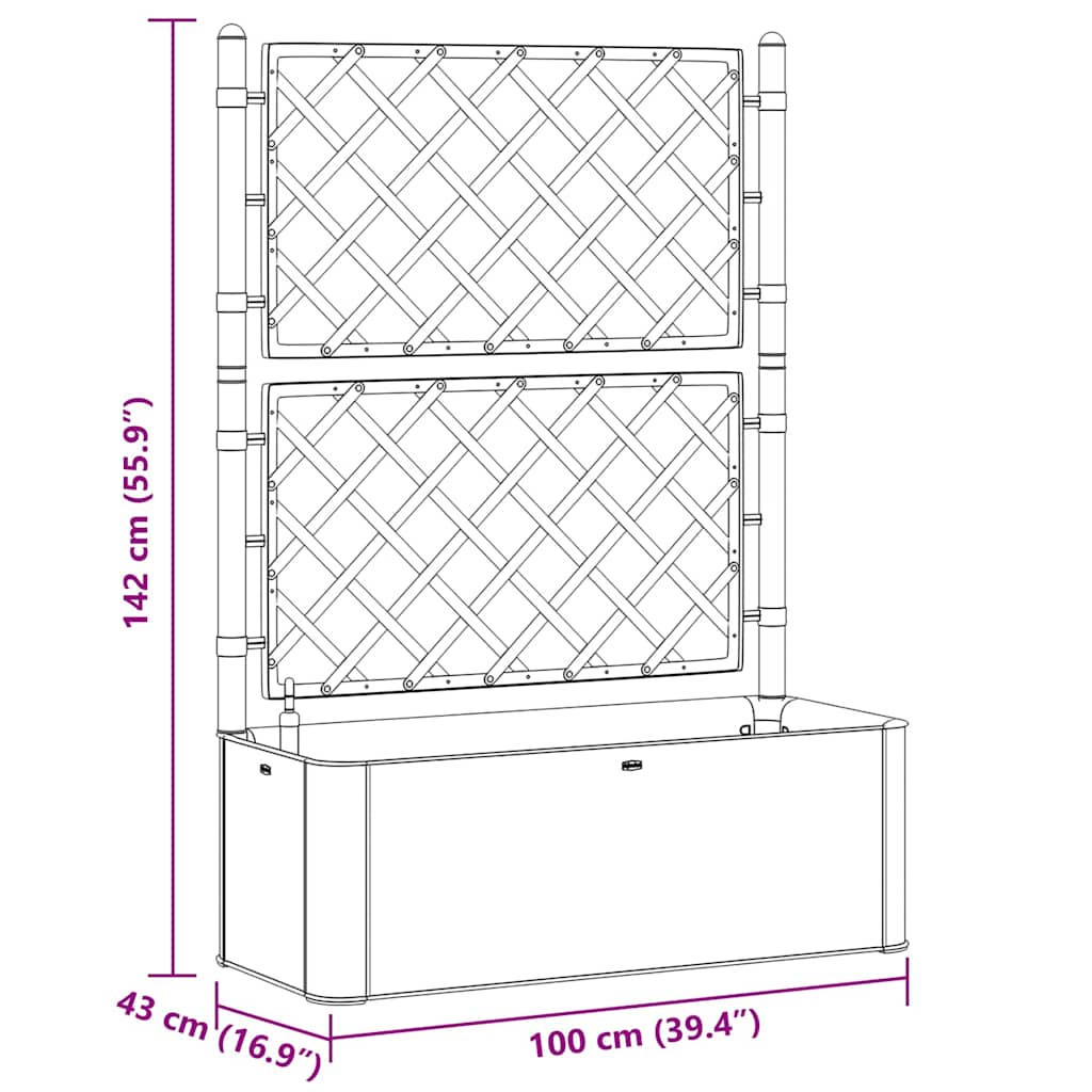 Raised Bed | White | Plastic (PP) | Large | UV-resistant | Planter Box