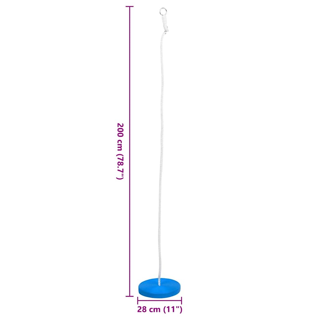 Plate Swing | Blue | PE | Large | Height-Adjustable | Plate Swing | Round