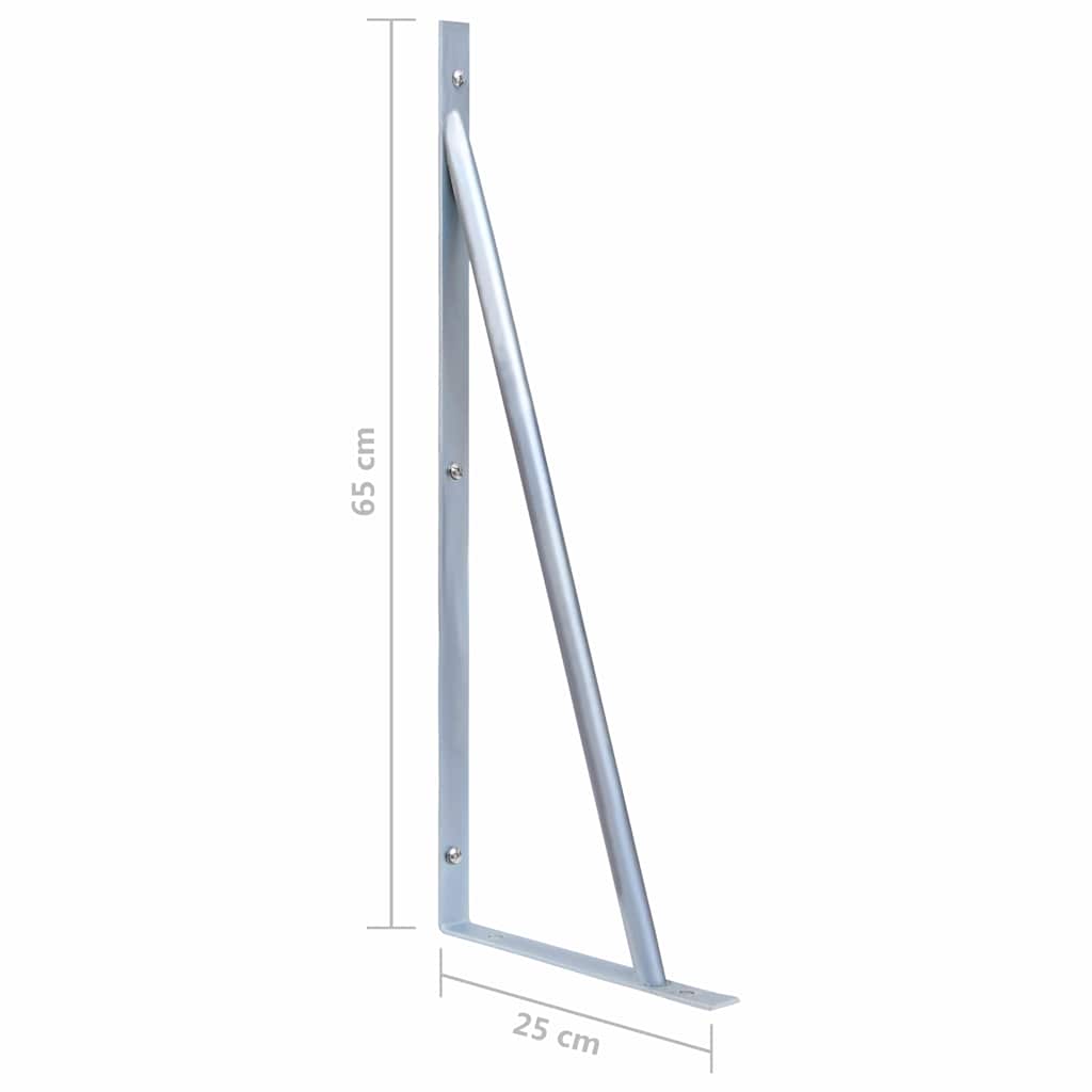 Support Brackets for Fence Post 3 pcs Galvanised Steel