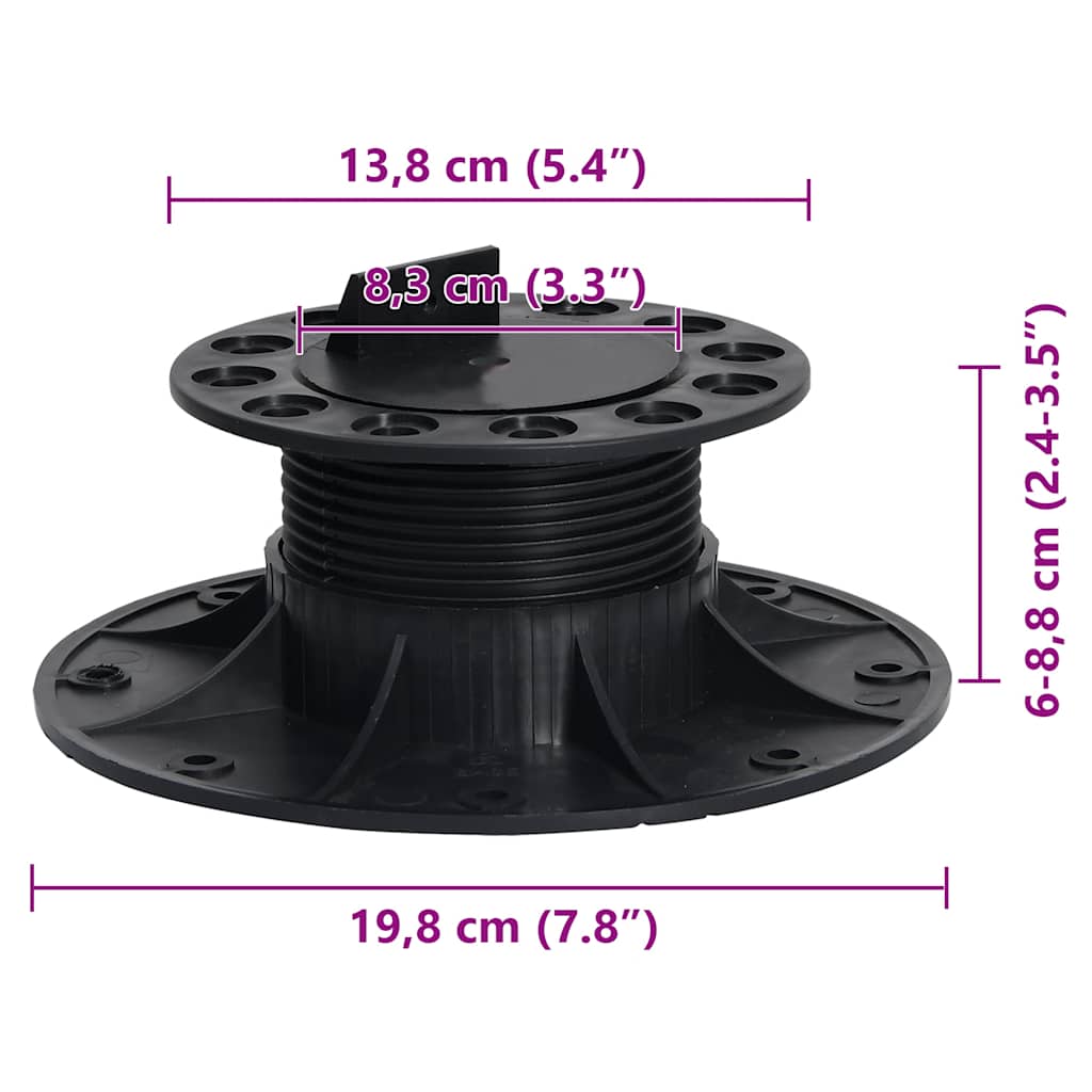 Adjustable Feet for Decking 10 pcs 60-88 mm