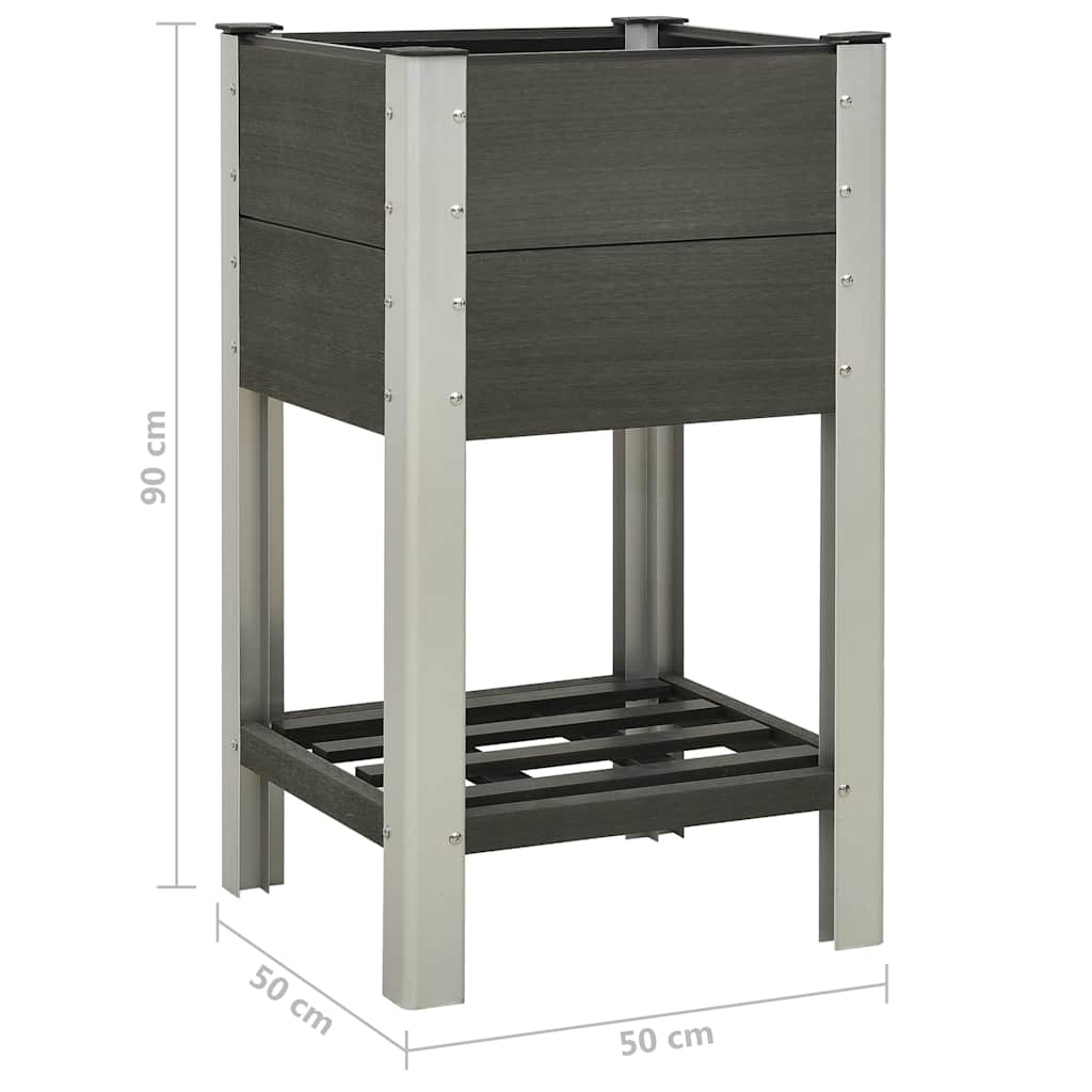 Raised Bed | Grey | Wood-plastic composite, Steel, Aluminium