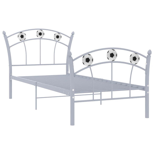 Bed Frame | Grey | Metal | Single | Durable | Bed Frame | Rectangular