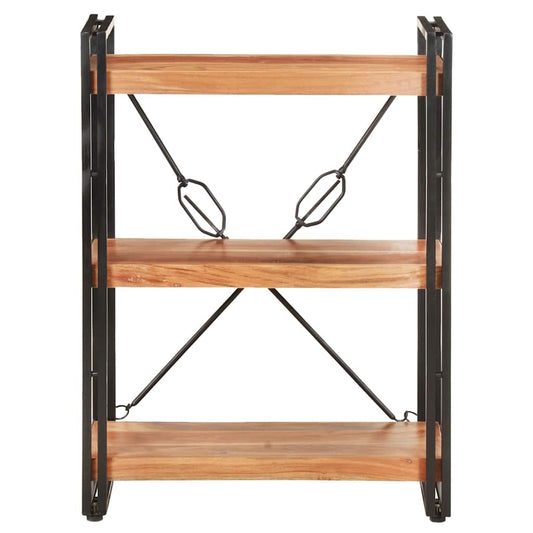 Bookcase | Natural Wood | Solid Acacia Wood, Powder-Coated Steel | Medium