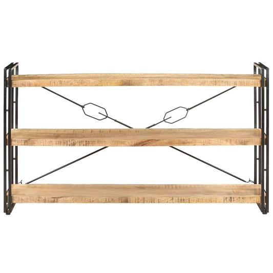 Bookcase | Natural Mango Wood | Solid Mango Wood and Powder-Coated Steel