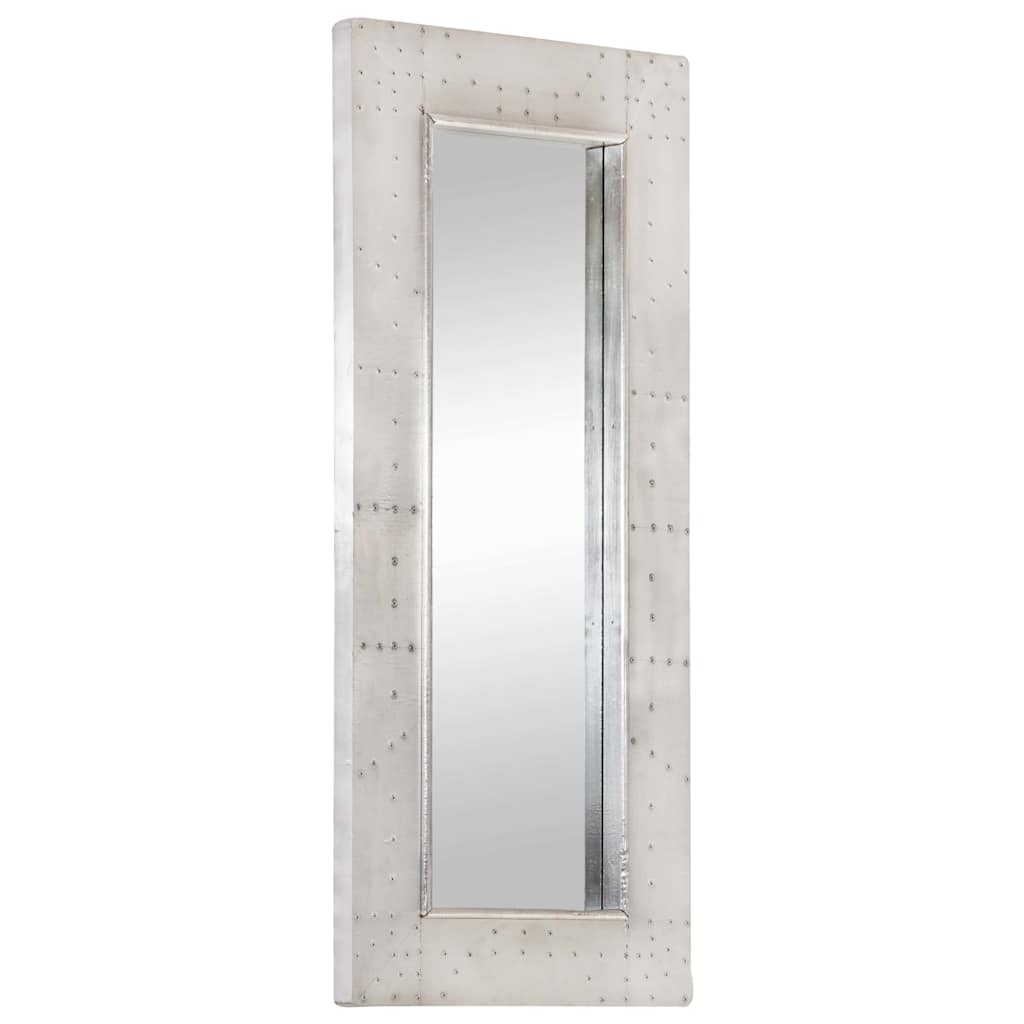 Aviator Mirror | Silver | Metal | 110 cm x 50 cm | Minimalistic